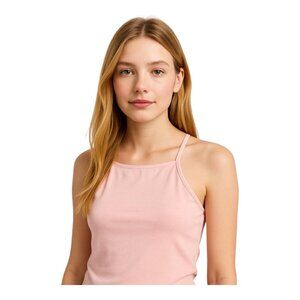 KENDALL & KYLIE Crop Top Tank~Size Small~Pink Cami Feminine Blouse~L11 26